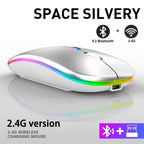 2025New Wireless Mouse Gaming Mouse Backlight USB Compatible RGB Rechargeable Mice Silent Backlit Ergonomic  Mouse for Laptop PC